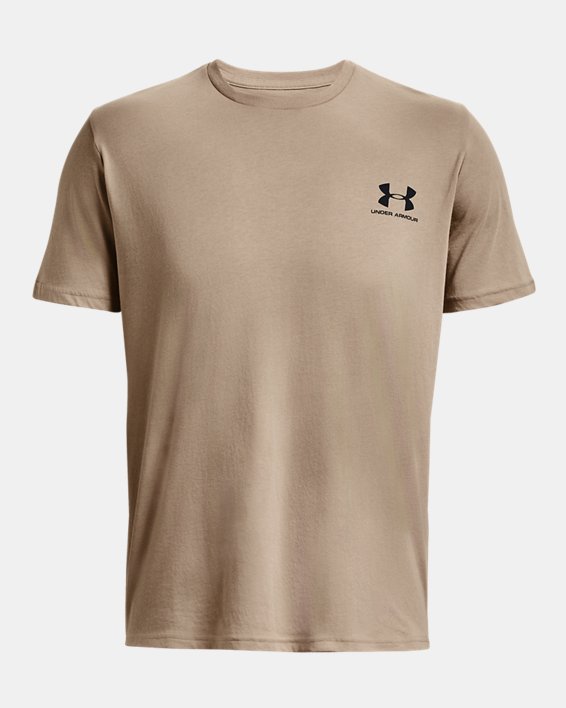 Men's UA Sportstyle Left Chest Short Sleeve Shirt, Brown, pdpMainDesktop image number 4